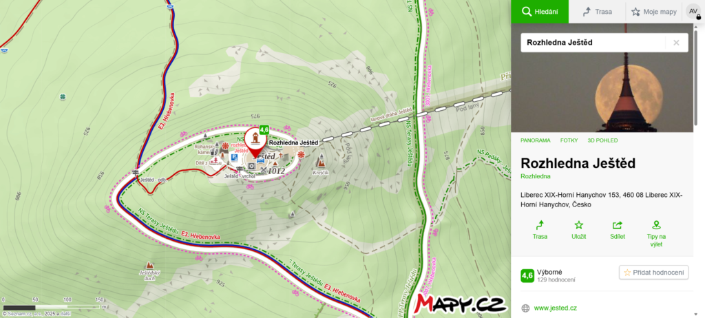 kde najdete Ještěd