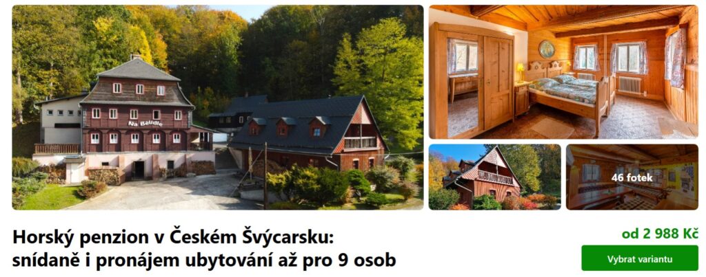 ubytování České Švýcarsko