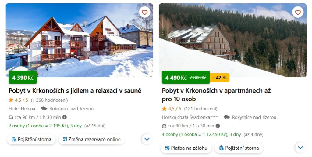 Ubytování Rokytnice nad Jizerou