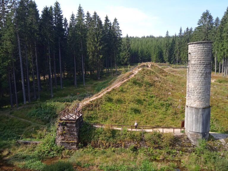 Protržená přehrada Desná