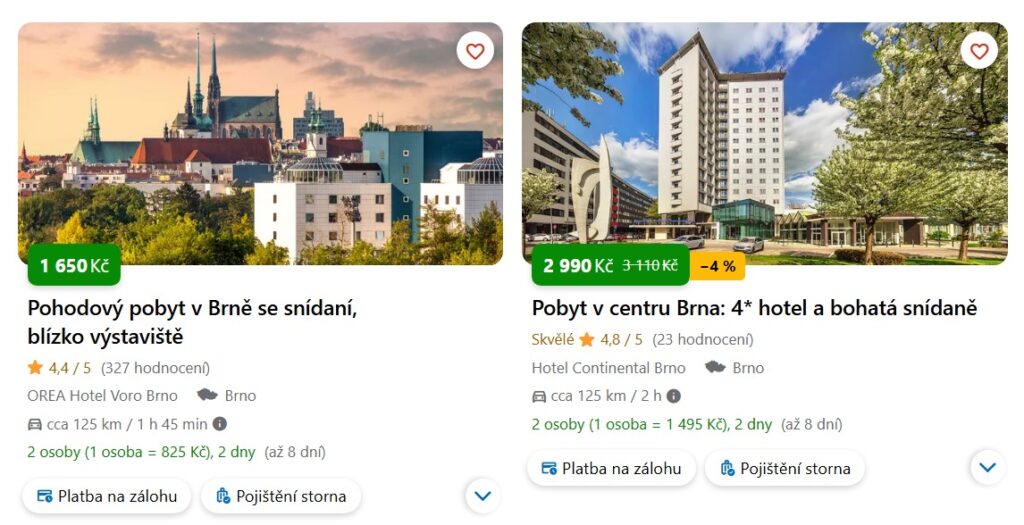 tipy na ubytování v Brně