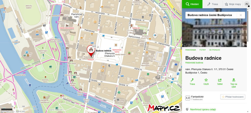 Budova radnice České Budějovice