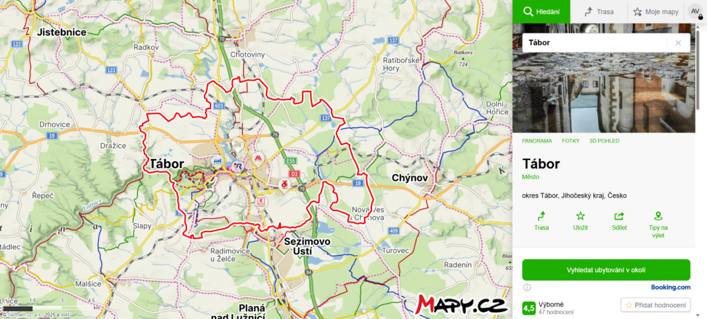 Kde najdete město Tábor