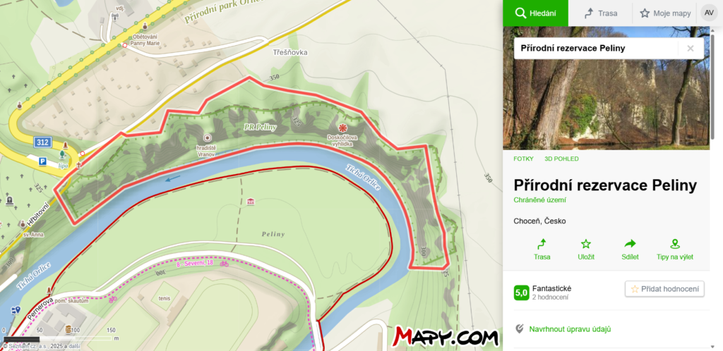 přírodní rezervace Peliny Choceň