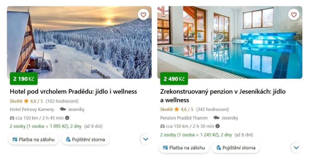 ubytování Jeseníky