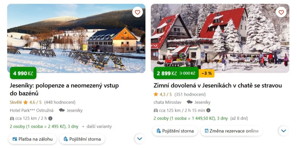 tipy na ubytování v Jeseníkách