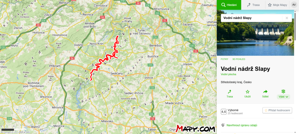vodní nádrž Slapy
