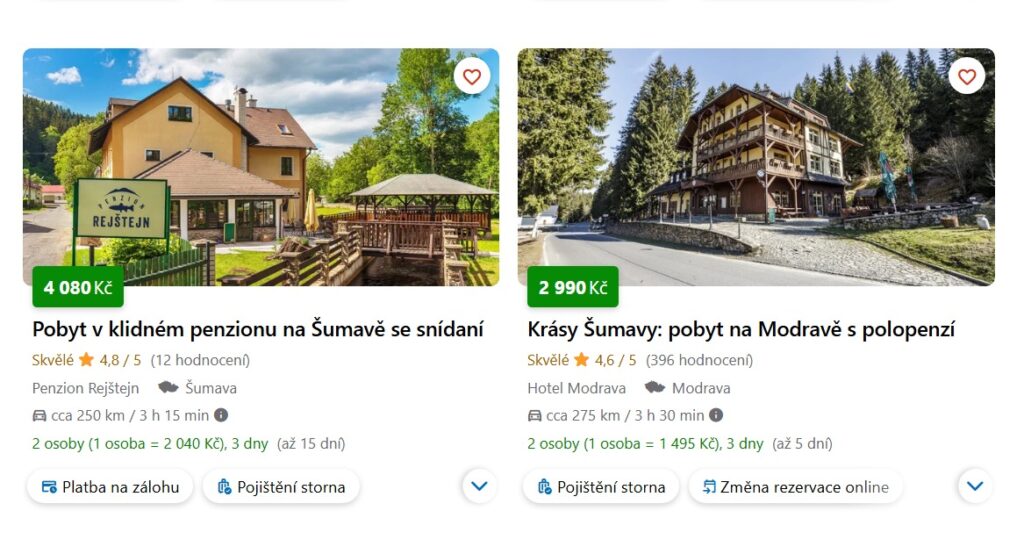 Doporučujeme ubytování na Šumavě: