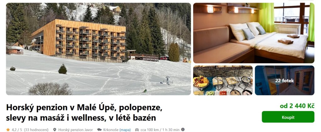 ubytování v Malé Úpě