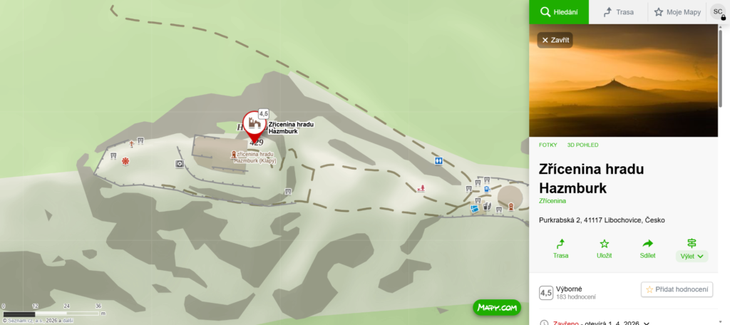 zřícenina hradu Hazmburk