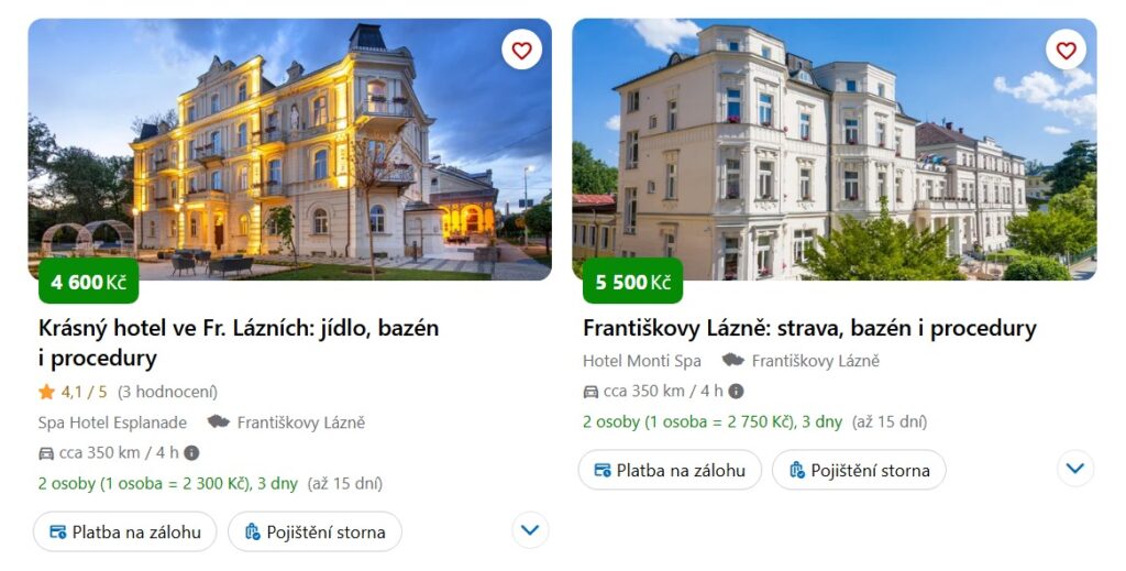 Tipy na ubytování Františkovy Lázně