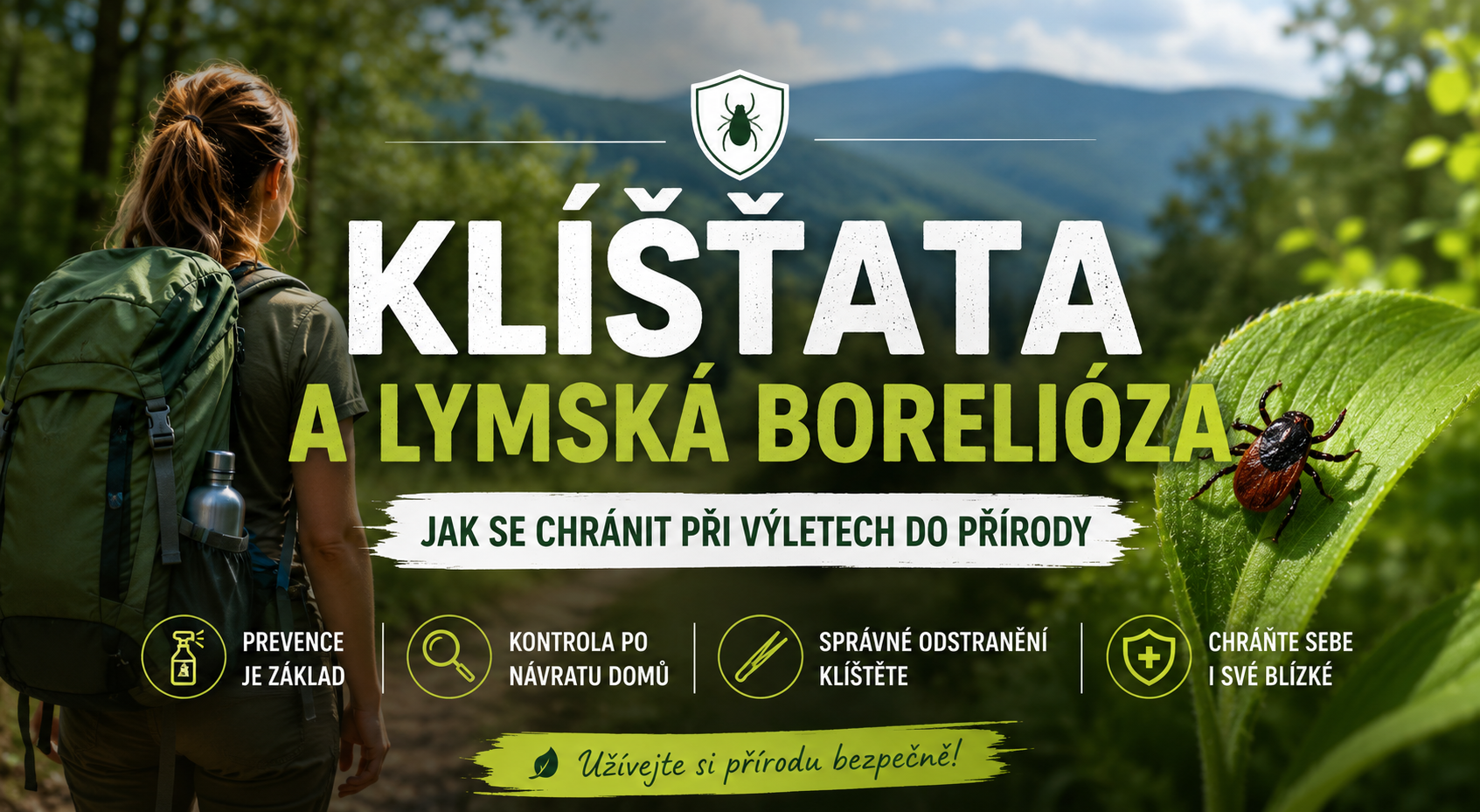 Klíšťata a lymská borelióza: Jak se chránit při výletech do přírody